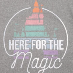 Fantasyland Castle ''Here For The Magic'' T-Shirt For Adults 7 Fantasyland Castle ''Here For The Magic'' T-Shirt For Adults -Disney 2325046850053M 2