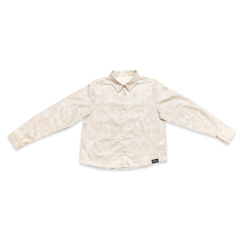 Mickey Mouse Long Sleeve Button Up Shirt For Women 3 Mickey Mouse Long Sleeve Button Up Shirt For Women