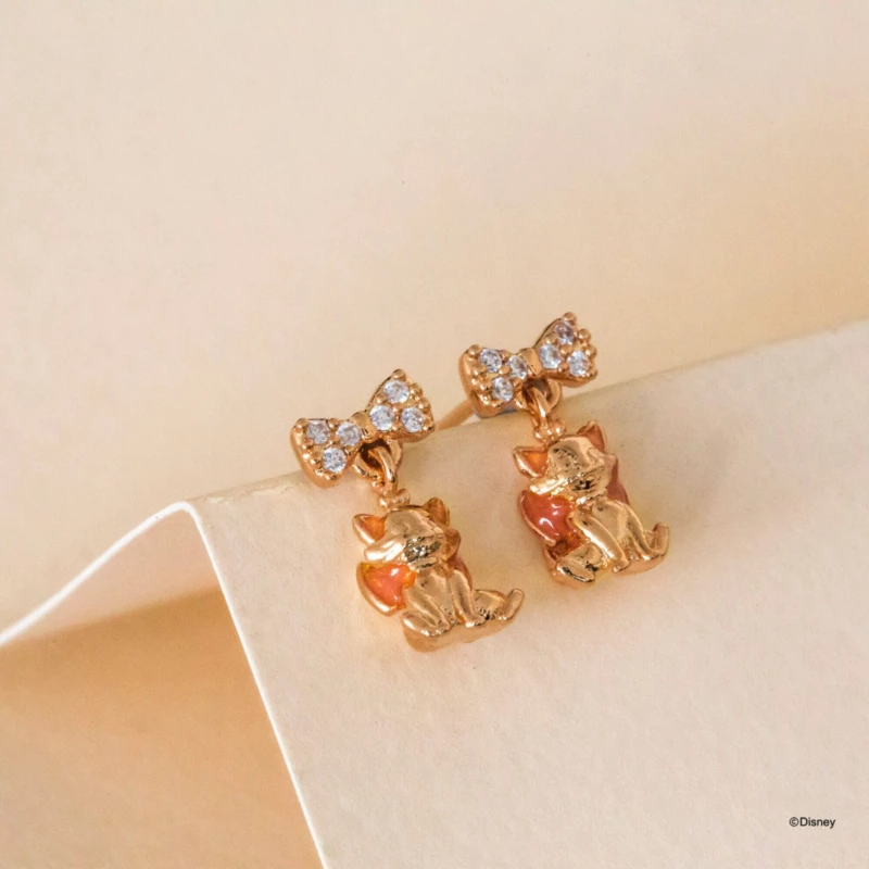 Disney Drop Earring Diamante Marie, Rose Gold 4 Disney Drop Earring Diamante Marie, Rose Gold - Image 2