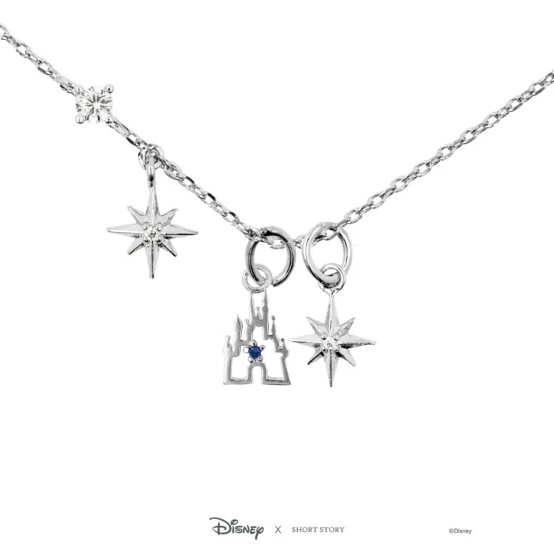 Disney Necklace Castle, Silver 3 Disney Necklace Castle, Silver