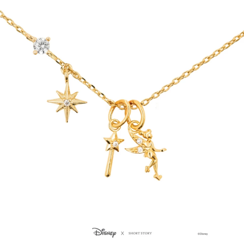 Disney Necklace Tinker Bell, Gold 3 Disney Necklace Tinker Bell, Gold