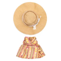 NuiMOs Small Plush Printed Wrap Dress With Sun Hat
