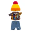 NuiMOs Small Plush Tartan Shirt, Denim Jeans And Pom Pom Hat 2 NuiMOs Small Plush Tartan Shirt, Denim Jeans And Pom Pom Hat -Disney 412342849092