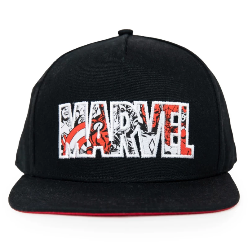 Marvel Logo Flat Brim Cap For Adults 3 Marvel Logo Flat Brim Cap For Adults