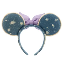 Disney Parks Minnie Mouse Denim And Lavender Ears Headband For Adults -Disney 428403352555 2