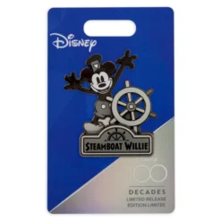 Mickey Mouse As Steamboat Willie Pin - Disney100, Limited Release -Disney 466043737691 3